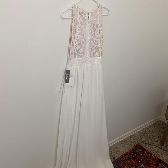 Lulu's Forever and Always Lace White Maxi Dress Medium - Picture 5 of 5